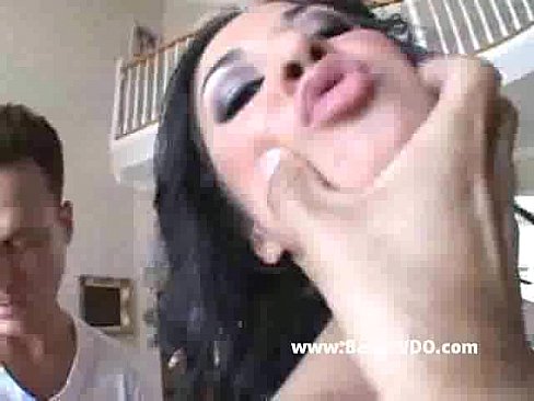 Paige is a swallowing Latin girl  big cock