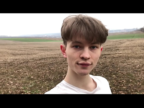 Alone in Field. Amazing view and big cum BOY ORGASM