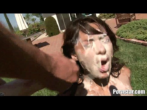 Outdoor threesome with AJ Estrada leads to cumshots to the face