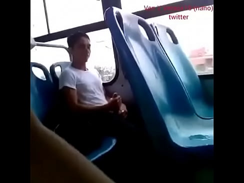 cute boy jerking in bus