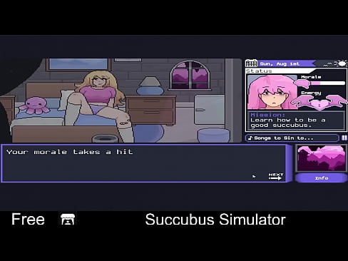 Succubus Simulator (free game itchio) Visual Novel, 2D, Adult, Erotic, femdom, LGBT, NSFW, Pixel Art