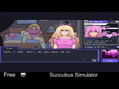 Succubus Simulator (free game itchio) Visual Novel, 2D, Adult, Erotic, femdom, LGBT, NSFW, Pixel Art