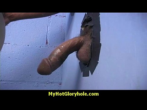 I sneak Black BJ as I fuck husband thrue gloryhole 8