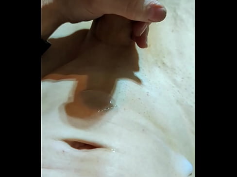 Cum after jerking off in slow mo