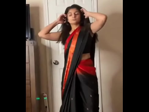 Indian girl removing dress and dancing
