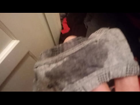Sniffing panties wet pussy