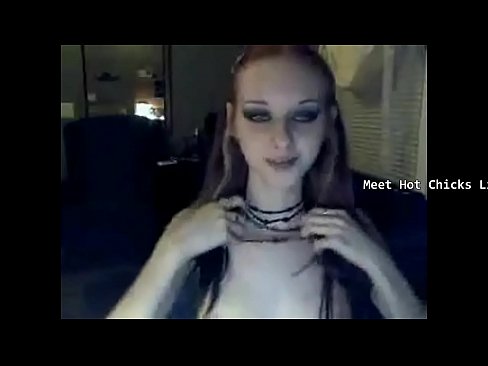 cute goth chick on webcam