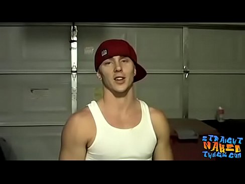 Muscular straight thug masturbation