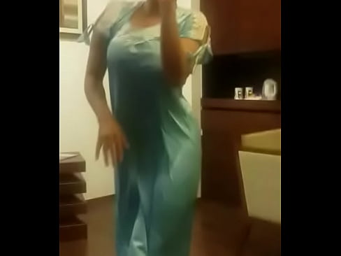 Indian girl dances in satin clothes