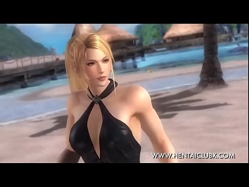 anime  d. or Alive 5 Ultimate Sexy Ecchi Sarah Black Dress