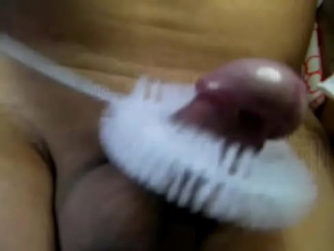 Cleaning your penis with a toilet brush