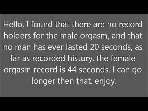 new orgasm record