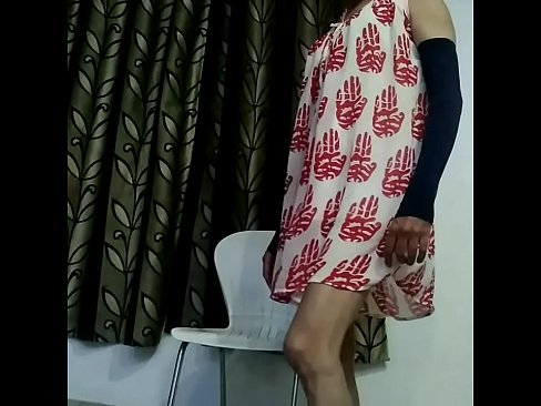 Indian crossdresser shows her widened ass after fuck