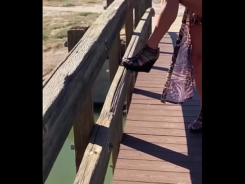 Pissing tranny in park