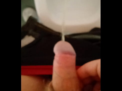 Big white cock: pissing