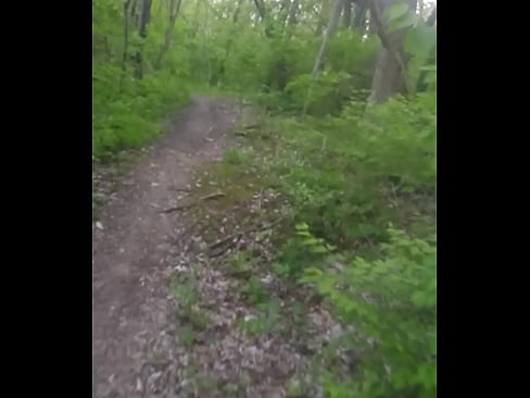 Risky walk on bike path