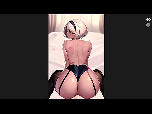 2B Back shot Creampie Hentai Game