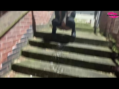 Urinating on Public Steps