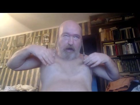 masturbation of big nipples and micropenis of russian fag with expander