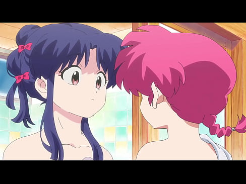 Ranma 1/2 Remake (Anime) ENF CMNF: nude in bath