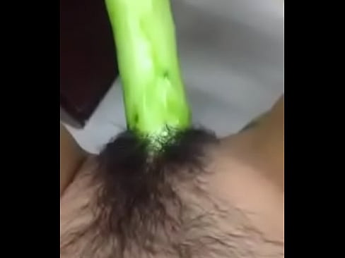 Teen Girl Gets a Cucumber in Her Pussy