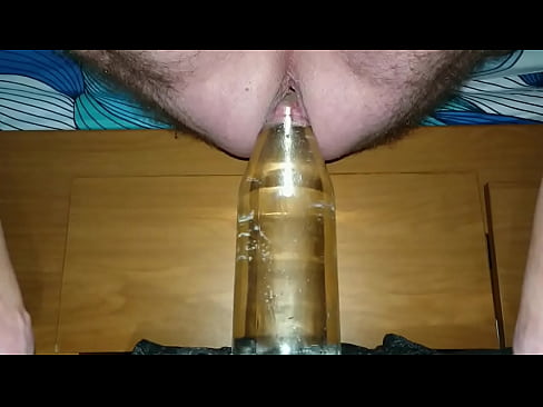 I Jerk Off while riding a Bottle in my Ass until I Cum.