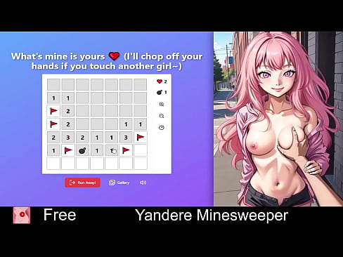 Yandere Minesweeper (free game itchio) Puzzle, Adult, Eroge, Erotic, Hentai, Horror, minesweeper, NSFW, Porn, Romance, yandere