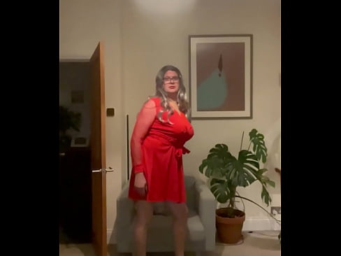 New sexy red dress and heels try on
