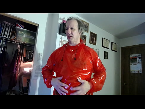 My Sexy  RED PVC HOODIE