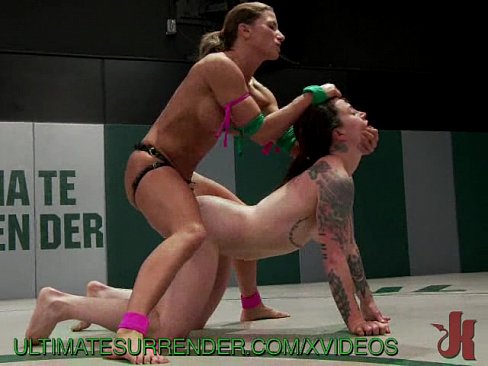 Female wrestling and a strapon
