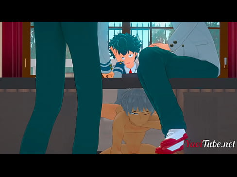 My Hero Academia Yaoi - Deku fucks Bakugou under the table