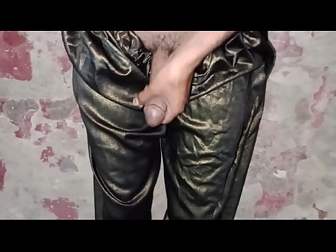 Indian gay boy masturbating with satin silk