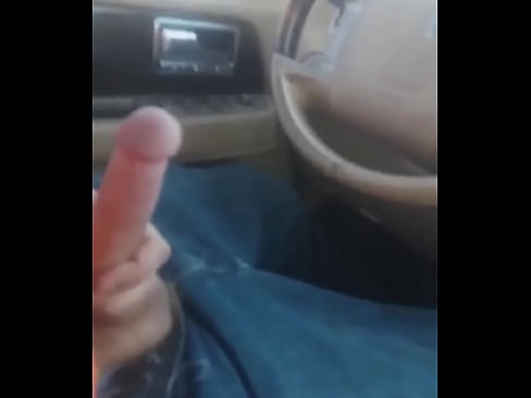 Jacking off in and outside car with cum #3