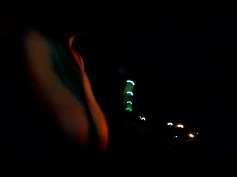 Riding around flashing my boobs at night