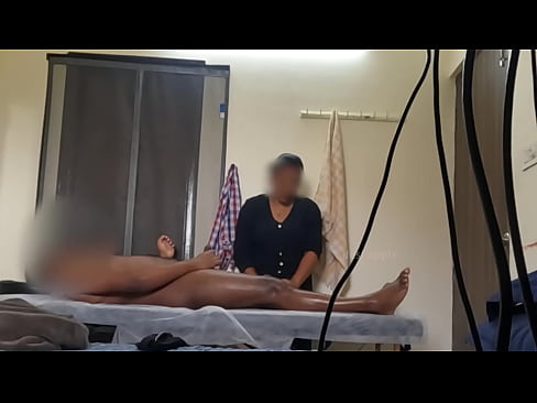 Jerking dick after a massage and sucking black dirty dick