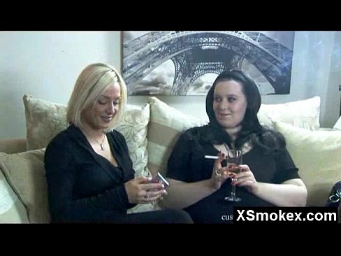 Two girls smoking