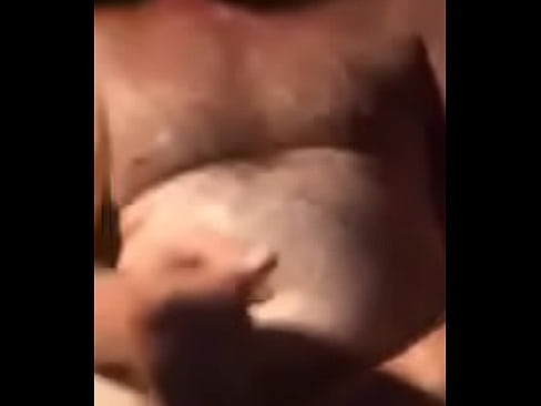 Stroking my fat hairy cock for horny little sister