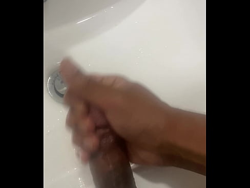 Black cock cuming solo.