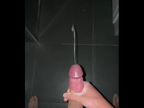 Massive cumshot by big dick teenager