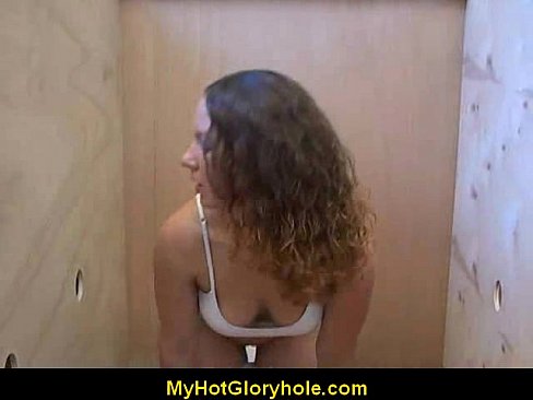 Hot Girl Blows A Stranger In A Bathroom Gloryhole 7