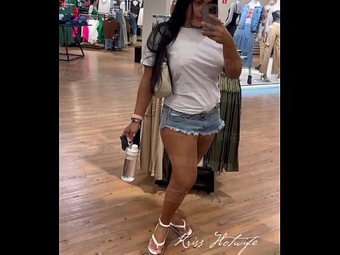 Showing in the clothing store