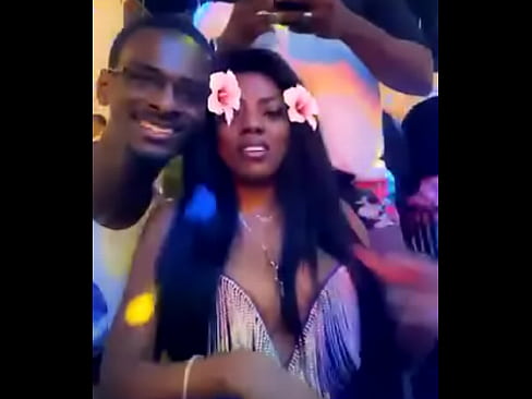 Nana Aba teases sexy tits in party