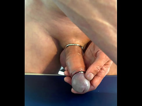 young guy inserts a huge rod into his urethra