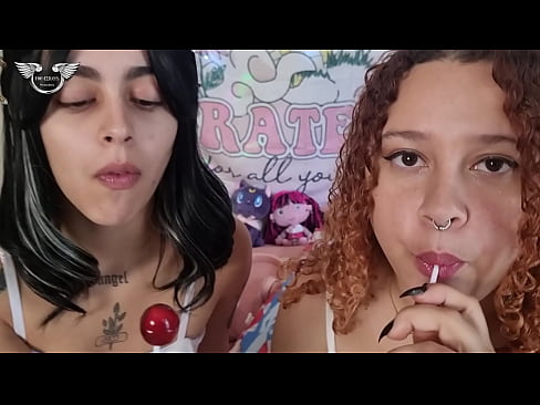 asmr friends sucking lollipops together