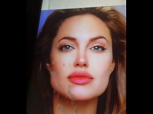 Jerking off and cum #02 - Angelina Jolie