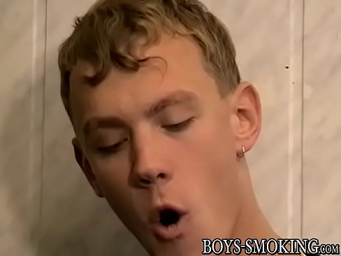 Soccer smoker boy jerks off big cock