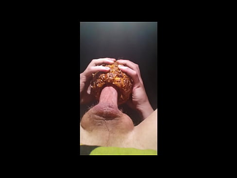 Amateur Webcam Boy Orgasms in a Pineapple
