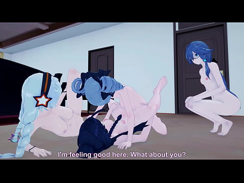 Honkai Impact: Kiana, Mei, Bronya, Fu Hua orgy