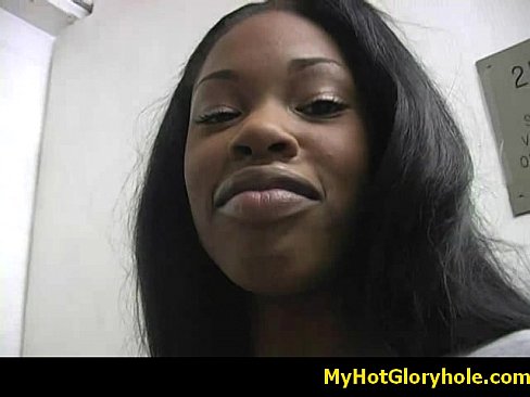 Initiating black girl in the art of interracial gloryhole blowjob 5