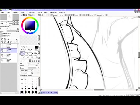 Hentai Speed Drawing - Part 2 - Inking